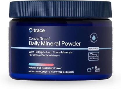Trace Minerals ConcenTrace Daily Mineral Powder - Supports Energy, Digestion, Bone Health - 70+