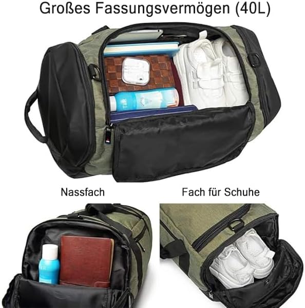 Gym Duffle Bag Backpack Waterproof Sports Duffel Bags Travel Weekender Bag for Men Women Overnight
