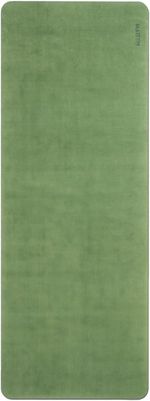4mm Cushioned Exercise Mat for Yoga & Pilates - Anti Slip, Polyurethane with Suede Top & Carrying