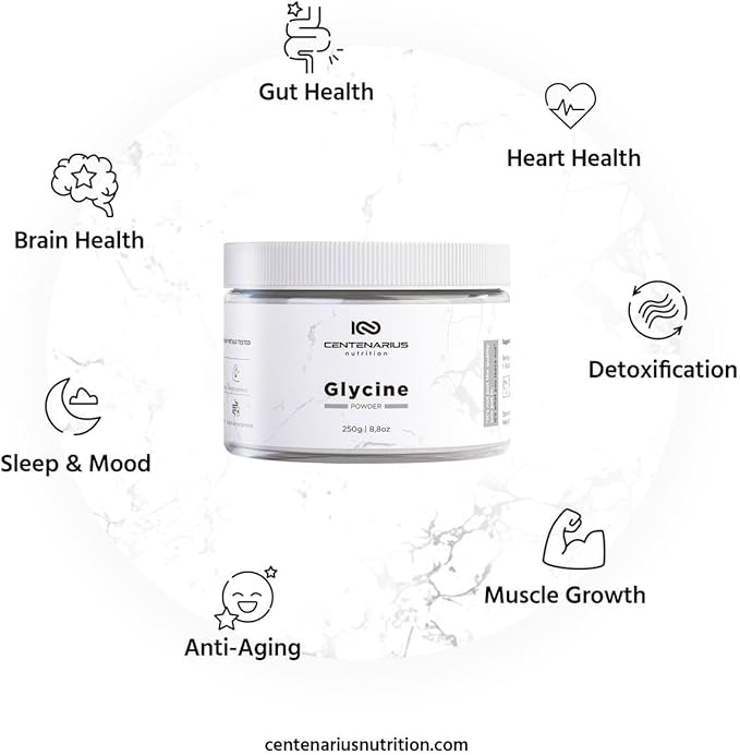 Glycine Powder 250g | Non-Essential Amino Acids Supplement for Post Workout Muscle Recovery