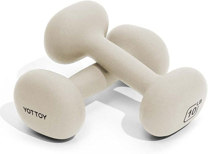YOTTOY Weights Dumbbells Set for Women,2-15 Pound Dumbbells Set of 2, Non-Slip Hand Weights for