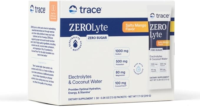 Trace Minerals ZeroLyte - Drink Mix Powder Supports Hydration & Energy - Aids Healthy Nerve &