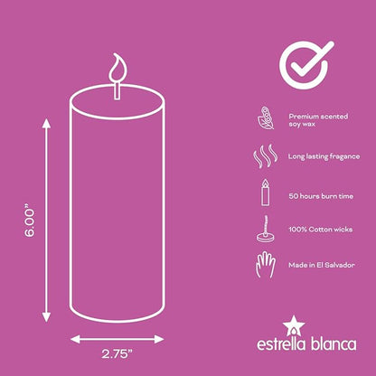 Cashmere Rose Pillar Candles (3-Pack) ??Elegant Rose-Scented Candles for Home, Long Lasting &