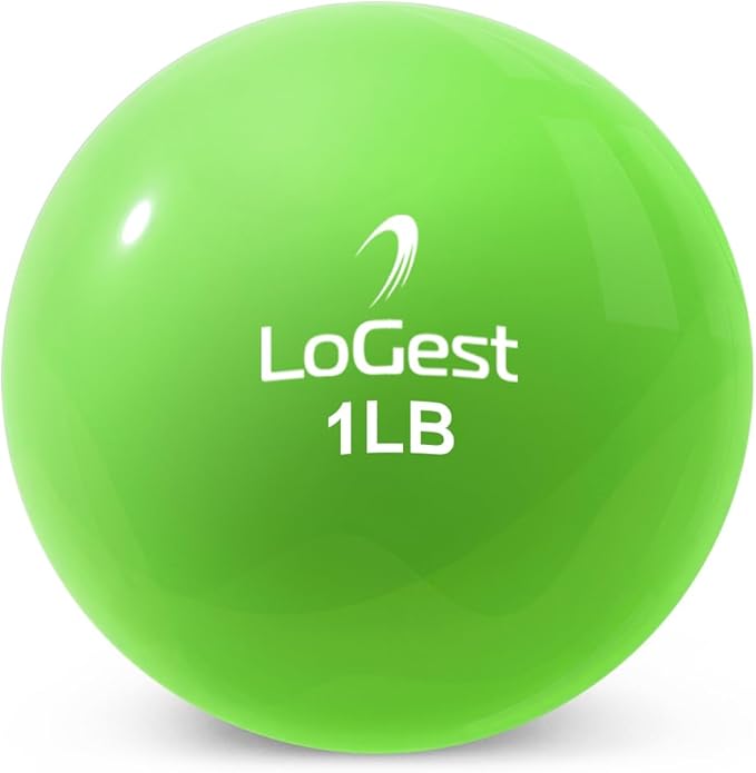 Logest Weighted Toning Exercise Balls Pair - Round Shape Medicine Ball - 1LB 2LB 3LB 4LB 5LB 6LB