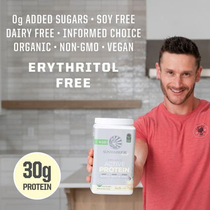 Sunwarrior Organic Plant Based Protein Powder | Vegan Organic Protein Powder with BCAA Amino Acids