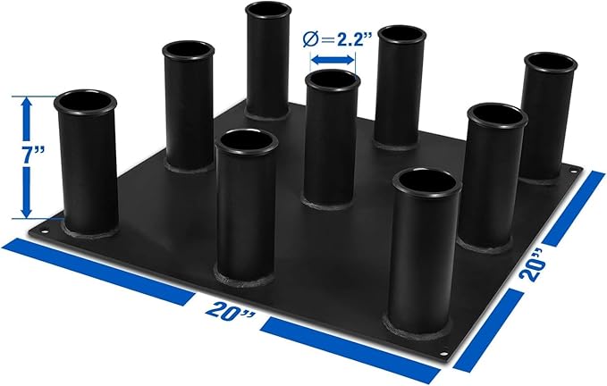 Yes4All Vertical Storage Rack, Home Gym Organizer, Barbell & Dumbbell Rack for 2-inch Olympic &