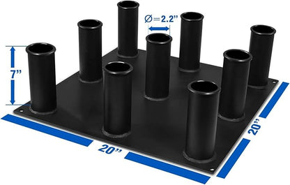 Yes4All Vertical Storage Rack, Home Gym Organizer, Barbell & Dumbbell Rack for 2-inch Olympic &