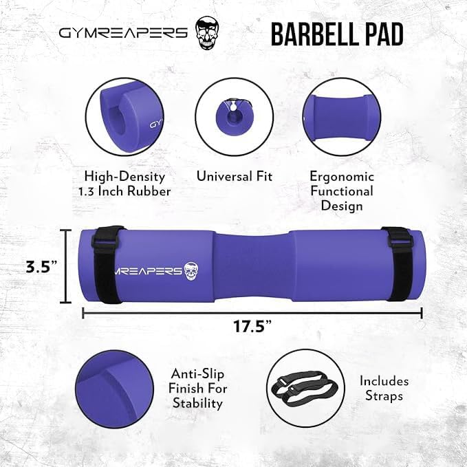 Gymreapers Barbell Squat Pad - Protective Bridge Pad For Hip Thrust, Squats, Lunges - Hip Support