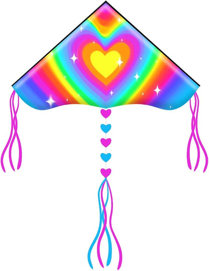 HONBO Large Delta Kite for Kids & Adults,Extremely Easy to Fly Kite for Beach Trip,String Line