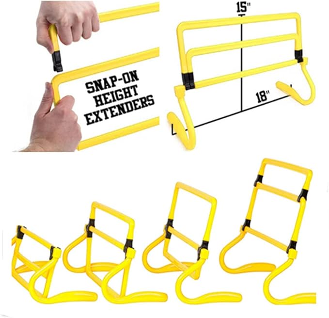 Adjustable Speed Training Hurdles Fitness & Speed Training Equipment with Agility Ladder