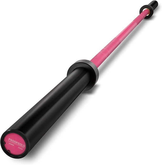 PROOFGOLD 6.6ft/7ft Olympic Barbell Bar 35Lb(15kg)/45LB(20kg) Barbell,Bench Press Bar for Squats