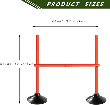 TNZMART 3.3 FT Agility Poles Adjustable Hurdles for Soccer Football Speed Training Equipment Track