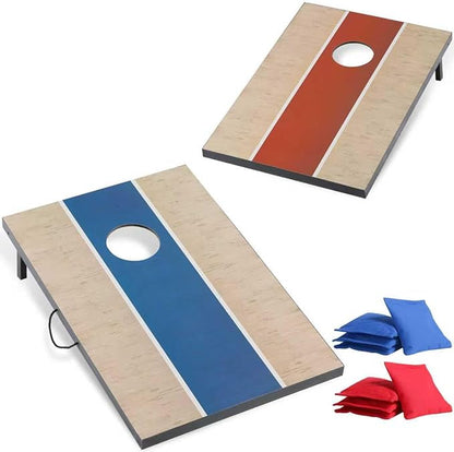 Cornhole Sets 4 x 2 ft / 3 x 2 ft with 8 Bean Bags Regulation Size, Corn Hole Games for Adults
