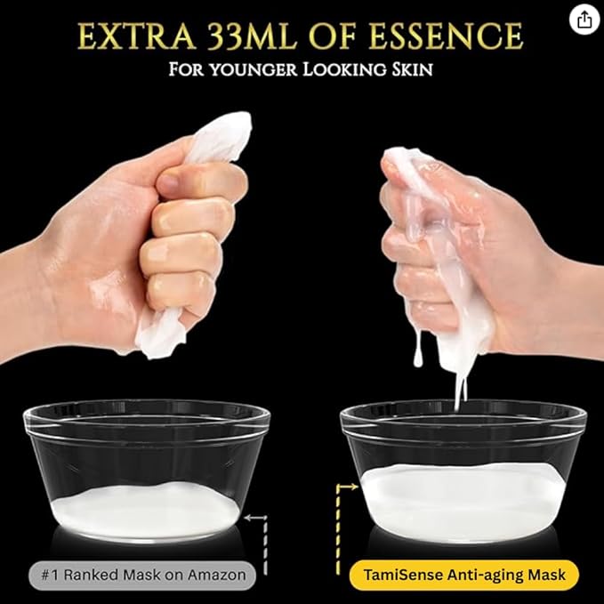 33ml Essence Best Moisturizing Face Mask For Korean Skincare - Sheet Masks with 33ml Serum Vitamin