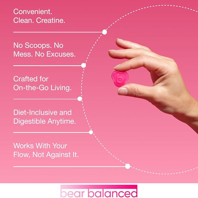 Creatine Gummies for Men & Women - Creapure® Creatine Monohydrate, L-Theanine, L-Tyrosine & B12 for