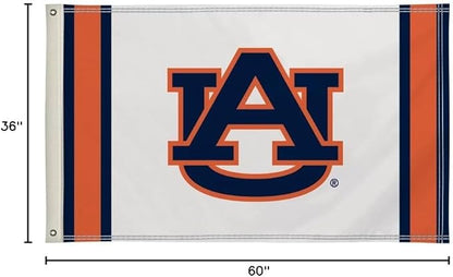 Auburn Tigers College Sports Printed Flag - NCAA Licensed - Nylon - School Banner (White) (3' x 5')