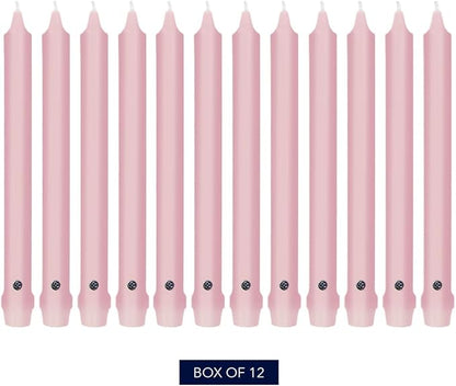 Colonial Candle Unscented Taper Candle, Classic Collection, Persian Pink, 12 in, Pack of 12 - Up to
