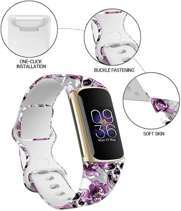Sport Bands Compatible with Charge 6 /Charge 5 for Women Men,Soft Waterproof Replacement Straps