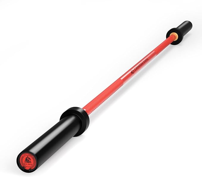 LIONSCOOL Premium 4ft/4.9ft/6ft Barbell for Strength Training and Olympic Weightlifting, 2 Inch Bar