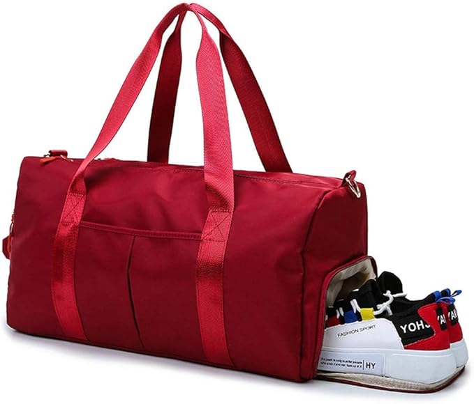 KARRESLY Sports Gym Bag for Women or Men Travel Duffel Bag with Wet Pocket and Shoes Compartment