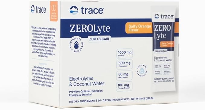 Trace Minerals ZeroLyte - Sodium & Electrolyte Replenishment - Energy & Hydration Support Drink