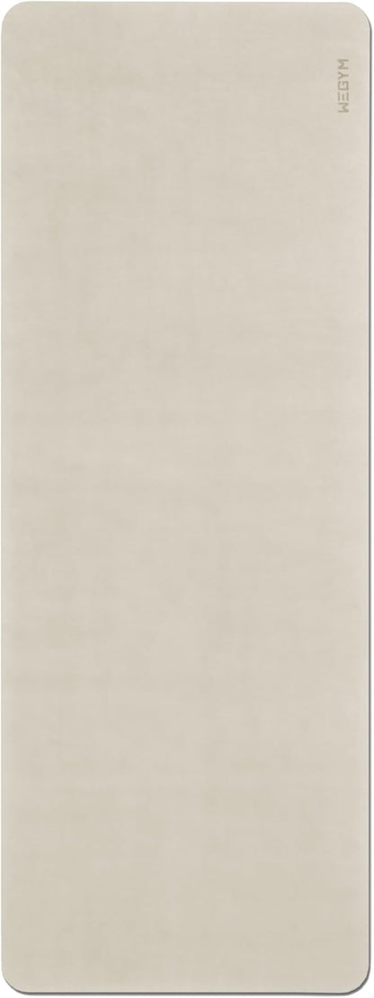 4mm Cushioned Exercise Mat for Yoga & Pilates - Anti Slip, Polyurethane with Suede Top & Carrying