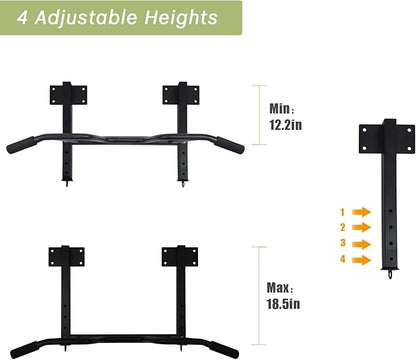 Wall Mounted Pull up Bar Multifunctional Chin up Bar Strength Training Pull-up Bar for Indoor Home