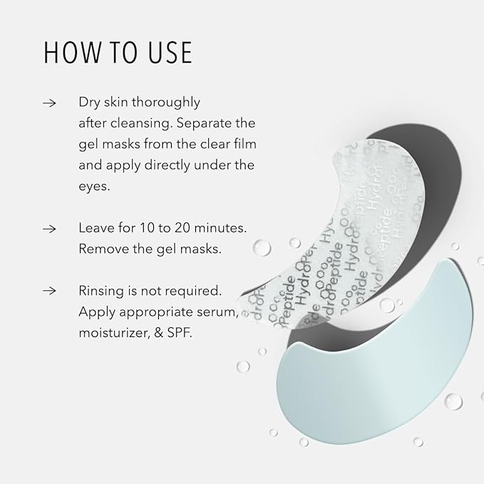 HydroPeptide PolyPeptide Collagel Eye Masks, Line-Lifting Hydrogel Under Eye Patch, Firmer