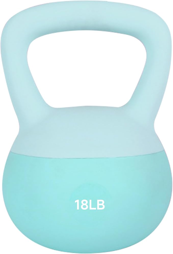 Leikefitness Soft Kettlebells,Steel Shot Filled Weights for Women and Men,Color Coded Anti Slip