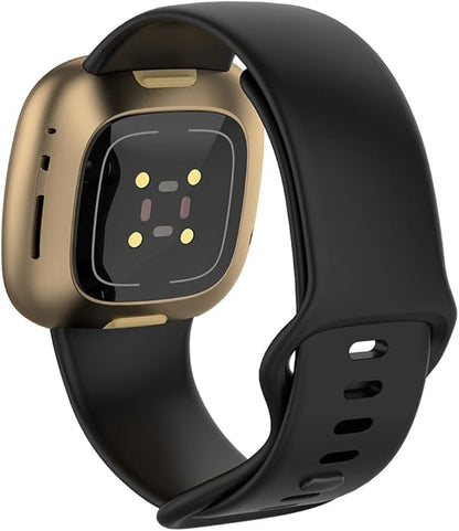 Compatible with Fitbit Versa 4 / Fitbit Versa 3 / Fitbit Sense/Sense 2 Bands, Soft Silicone