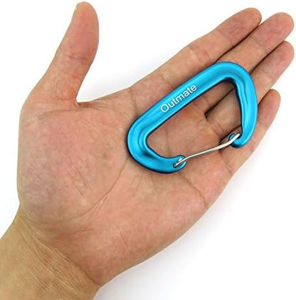 12kN 3.2"x2" Heavy-Duty Carabiner Clips - Durable, Lightweight Aluminum Alloy Carabiners for