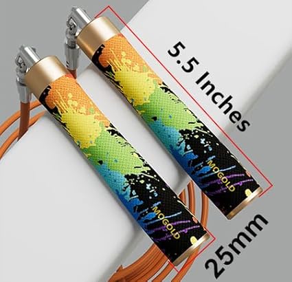 Weighted Jump Rope for Men Women -Interchangeable 1/5lb 1/4lb 1/2lb Heavy jump ropes - 360 Degree