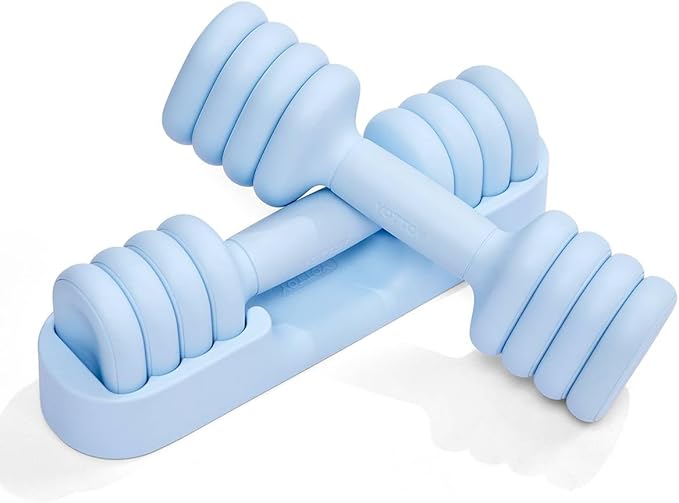 YOTTOY Adjustable Dumbbell Set of 2, 4-in-1 Hand Weights for Women at Home, Compact Free Weights
