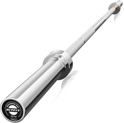 RITFIT Olympic Barbell 4ft/4.8ft/6ft - 2 Inch Weight Bar for Strength Training, Weightlifting