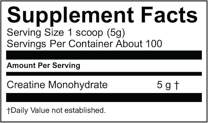 Vega Creatine Monohydrate Micronized Powder, Pure Unflavored, 100 Servings, 5000mg Per Serving