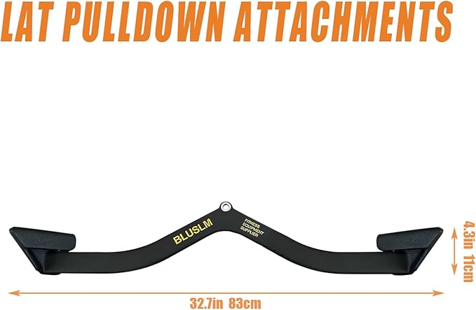 LAT Pull Down Bar for Cable Machine, LAT Pulldown Attachments T Bar V Bar Cable Attachment, Back