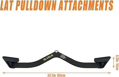 LAT Pull Down Bar for Cable Machine, LAT Pulldown Attachments T Bar V Bar Cable Attachment, Back