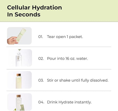 Instant Hydration Electrolytes Powder Packets - Lemon Lime Drink Mix - Zero Sugar - Keto, Vegan