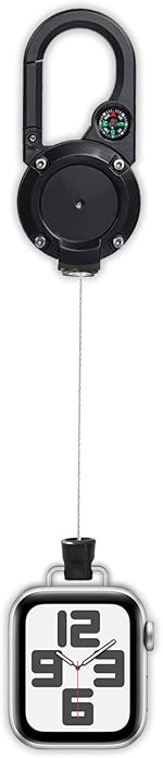 Badge Holder Retractable Clip Compatible with Apple Watch Band Series 10, Ultra 2, SE, 8 7 6 5 4 3