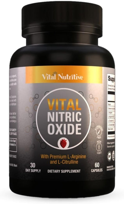 Vital Nitric Oxide Supplements for Men - Workout Booster Supplement for Men - Nitrous Oxide Boost