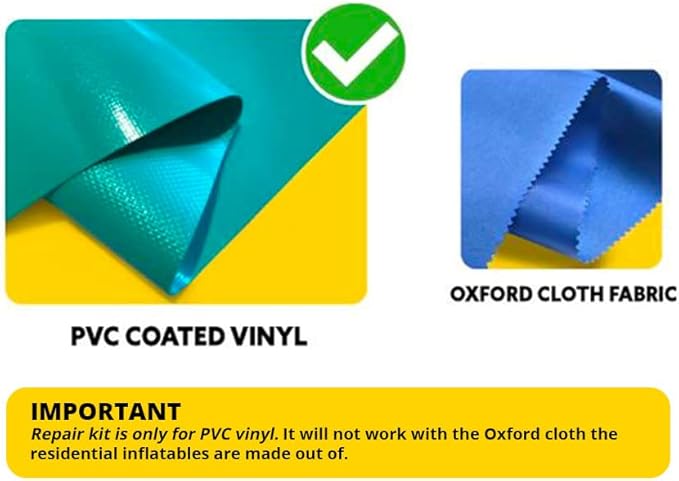 Professional Vinyl Repair Patch Kit for Inflatable Bounce Houses, Includes Marble Multi-Color Vinyl