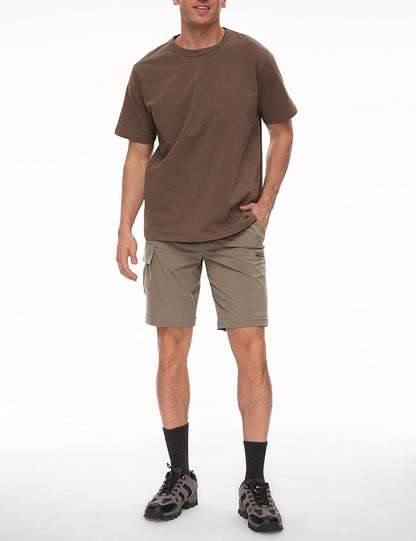 Wespornow Men's-Convertible-Hiking-Pants Quick Dry Lightweight Zip Off Breathable Cargo Pants for