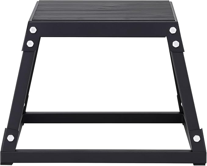 VEVOR Plyometric Jump Box, 18 Inch Plyo Box, Steel Plyometric Platform and Jumping Agility Box