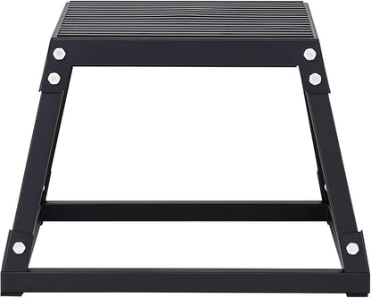 VEVOR Plyometric Jump Box, 18 Inch Plyo Box, Steel Plyometric Platform and Jumping Agility Box
