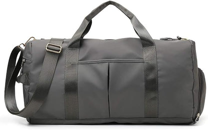 KARRESLY Sports Gym Bag for Women or Men Travel Duffel Bag with Wet Pocket and Shoes Compartment