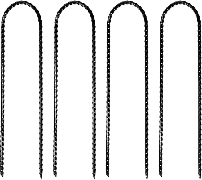 12" Trampoline Stake Anchors high Wind u Stakes for Ground Anchors Heavy Duty Stakes Trampoline