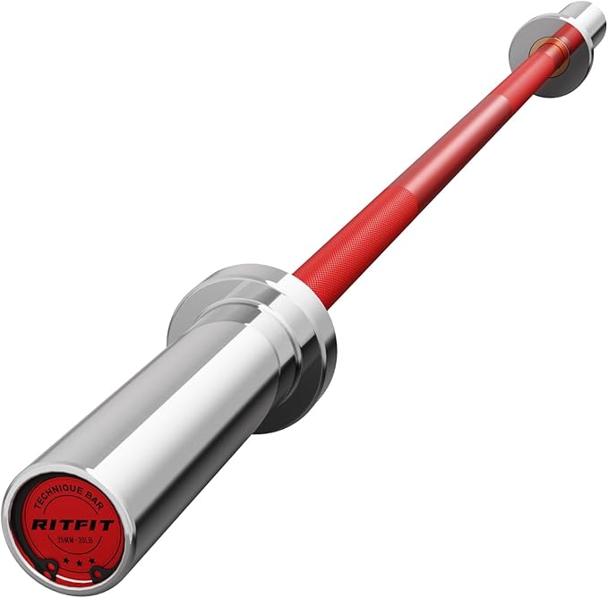 RITFIT Olympic Barbell 4ft/4.8ft/6ft - 2 Inch Weight Bar for Strength Training, Weightlifting