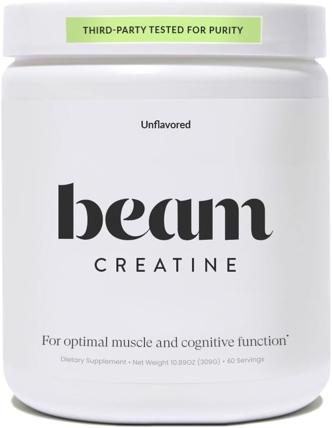 Beam Creatine Powder, Third Party Tested, Micronized Creatine Monohydrate Supplement, Creatine for