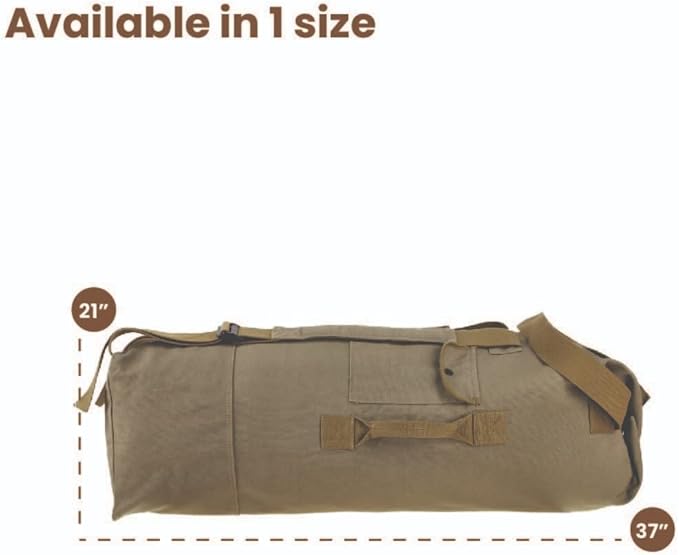 WHITEDUCK G.I Top Load Military Rucksack Style Double Strap Duffel Bag Heavy Duty and Water