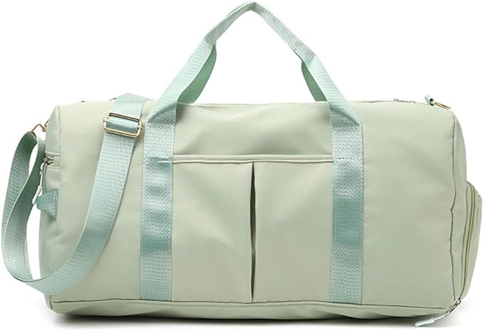 KARRESLY Sports Gym Bag for Women or Men Travel Duffel Bag with Wet Pocket and Shoes Compartment